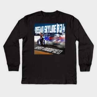 Nissan Skyline Art Car, voiture, Auto Kids Long Sleeve T-Shirt